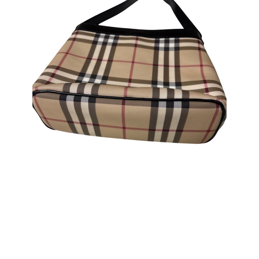Burberry Classic Vintage Plaid Vinyl Handbag 10"x 8" - Picture 4 of 5